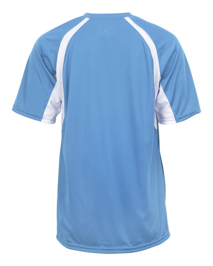 Badger B-Core Hook T-Shirt 4144 #color_Columbia Blue/ White