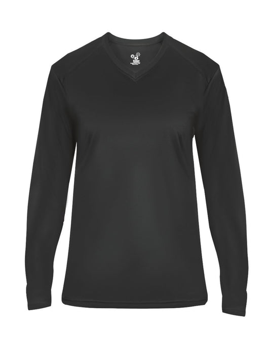 Badger Ultimate SoftLock™ Women's V-Neck Long Sleeve T-Shirt 4064