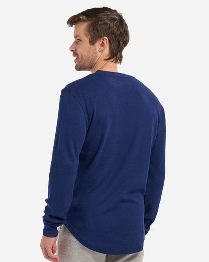 Boxercraft Men's Waffle Knit Long Sleeve T-Shirt BM3103 #colormdl_Navy