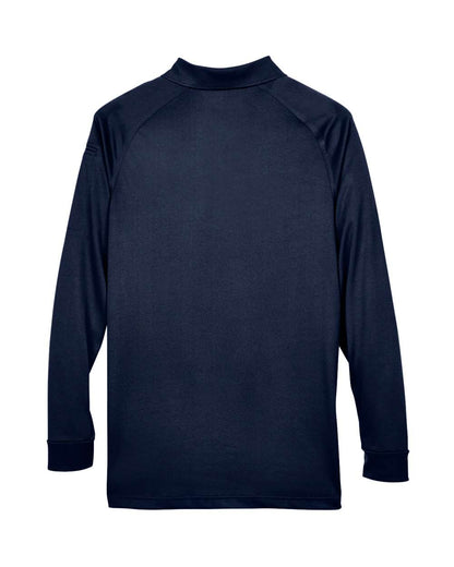 Harriton Men's Advantage Long Sleeve Tactical Polo M211L #color_Dark Navy