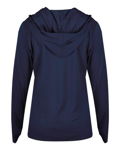 Badger Women's B-Core Long Sleeve Hooded T-Shirt 4165 #color_Navy