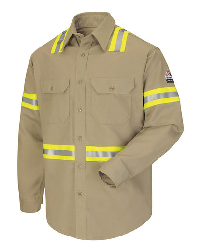 Bulwark Enhanced Visibility Uniform Shirt SLDT #color_Khaki