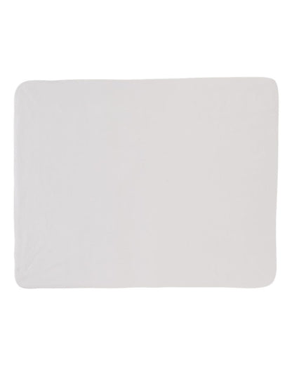 Liberty Bags Sublimation Micro Mink Sherpa Plush Blanket PSB5060MS #color_White