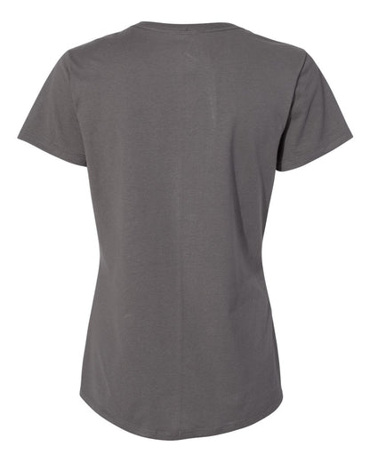 Hanes Women's Perfect-T V-Neck T-Shirt S04V #color_Smoke Grey
