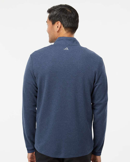Adidas Men's 3-Stripe Quarter-Zip Sweater Pullover A554 #colormdl_Collegiate Navy Melange