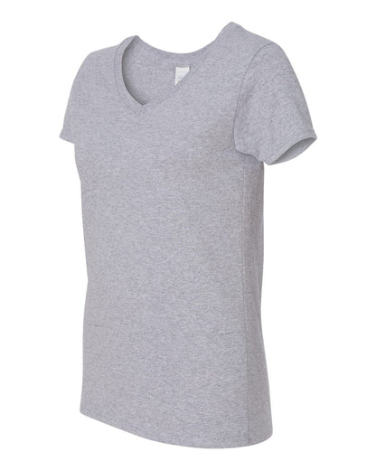 Gildan Women's Heavy Cotton™ V-Neck T-Shirt 5V00L #color_Sport Grey