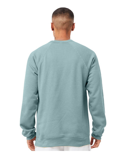 BELLA + CANVAS Sponge Fleece Raglan Crewneck Sweatshirt 3901 #colormdl_Heather Blue Lagoon