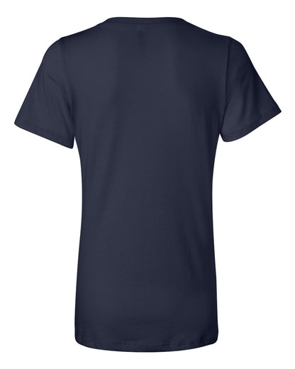 BELLA + CANVAS Women’s Relaxed Jersey V-Neck Tee 6405 #color_Navy