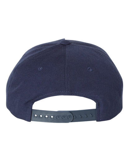 YP Classics Premium Five-Panel Curved Bill Snapback Cap 5789M #color_Navy