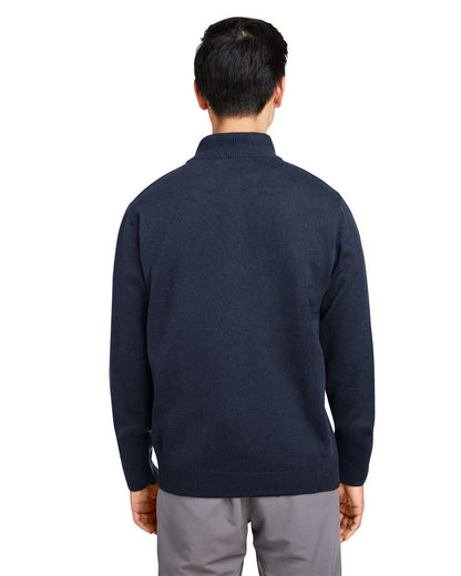 Harriton Unisex Pilbloc™ Quarter-Zip Pullover Sweater M421 #colormdl_Dark Navy