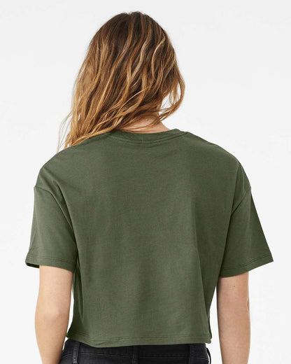 BELLA + CANVAS Women's Jersey Crop Tee 6482 #colormdl_Military Green