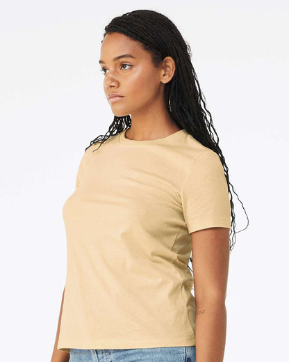 BELLA + CANVAS Women’s Relaxed Fit Heather CVC Tee 6400CVC #colormdl_Heather Soft Cream