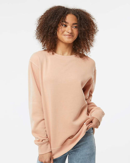 Independent Trading Co. Midweight Pigment-Dyed Crewneck Sweatshirt PRM3500 #colormdl_Pigment Dusty Pink