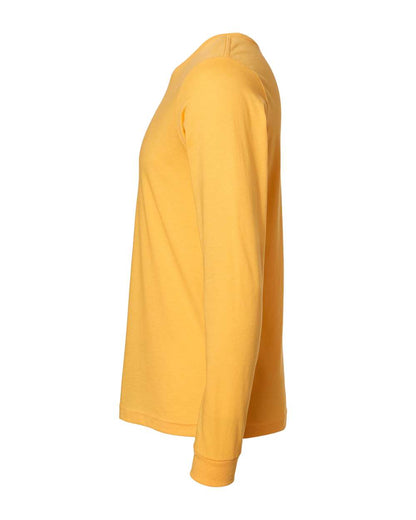 BELLA + CANVAS Heather CVC Long Sleeve Tee 3501CVC #color_Heather Yellow Gold