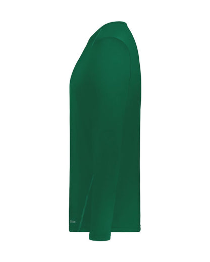 Holloway Unisex Essential Long Sleeve T-Shirt Powered By Coolcore 222138 #color_Dark Green