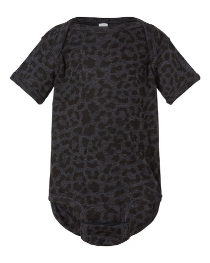 Rabbit Skins Infant Fine Jersey Bodysuit 4424 #color_Black Leopard