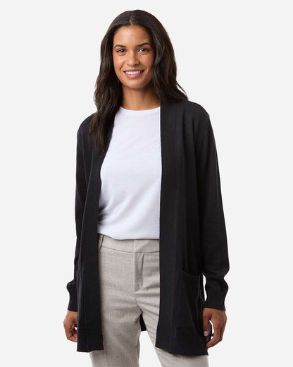 Devon & Jones Women's New Classics Open Cardigan Sweater DG447W #colormdl_Black