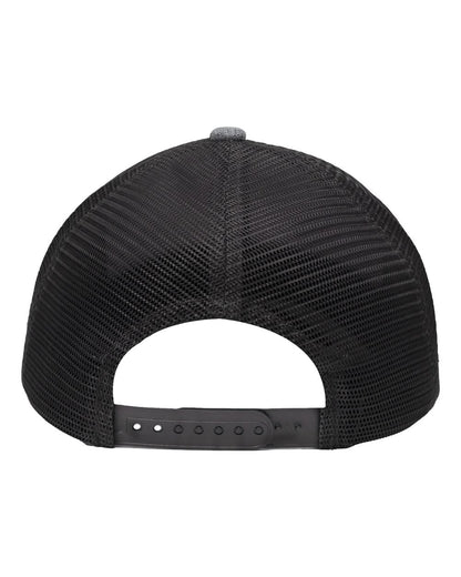 Sportsman Modern Six-Panel Trucker Fit Cap SP1650 #color_Black Heather/ Black