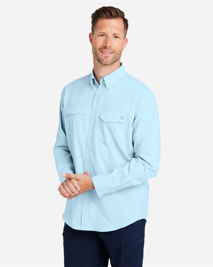HUK Men's Tide Point Pocket Fishing Shirt H150172 #colormdl_Crystal Blue
