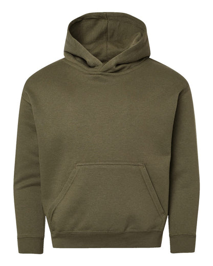 LAT Youth Fleece Hoodie Sweatshirt 2296 #color_Military Green