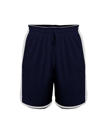 Alleson Athletic Youth Crossover Reversible Shorts 590PSPY #color_Navy/ White