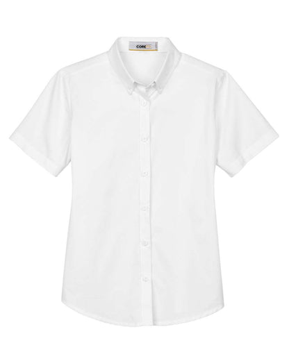 CORE365 Women's Optimum Short Sleeve Twill Shirt 78194 #color_White