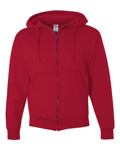 JERZEES Unisex Super Sweats NuBlend® Full-Zip Hooded Sweatshirt 4999MR #color_True Red