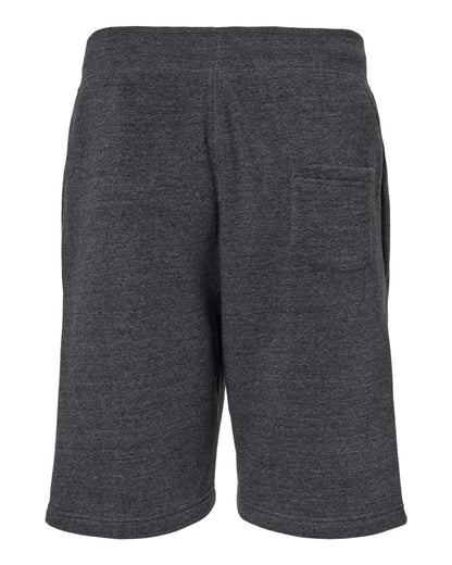 J. America Unisex Triblend Fleece Shorts 8855 #color_Black Triblend