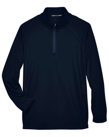 Devon & Jones Men's Stretch Tech-Shell® Compass Quarter-Zip Pullover DG440 #color_Navy