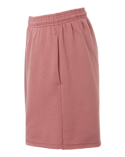 BELLA + CANVAS Women's Cutoff Fleece Shorts 3787 #color_Mauve