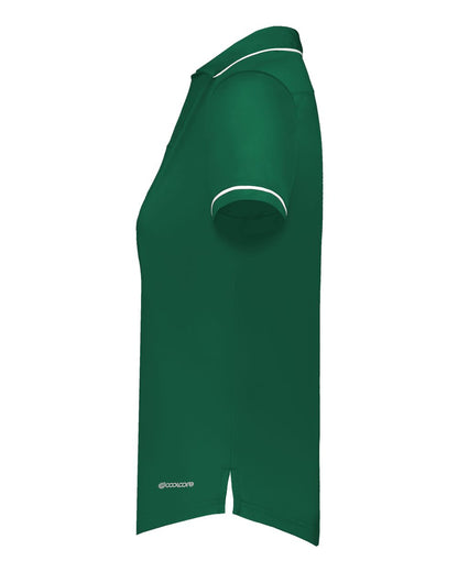 Holloway Women's CoolCore® Polo 222701 #color_Dark Green/ White