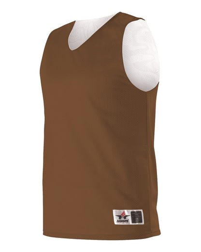 Alleson Athletic Youth Reversible Mesh Tank 560RY #color_Brown/ White