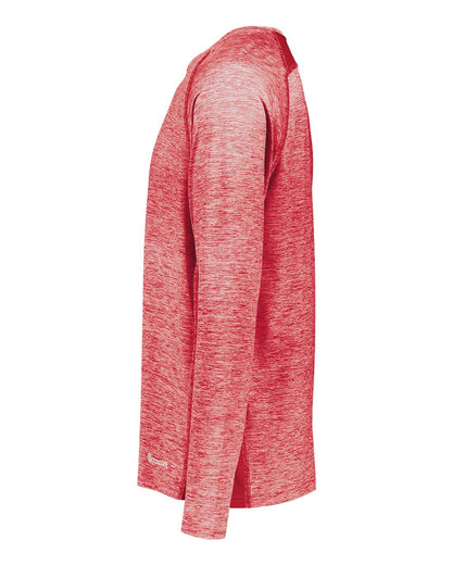 Holloway Men's Electrify CoolCore® Long Sleeve T-Shirt 222570 #color_Scarlet Heather