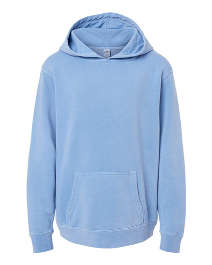 Independent Trading Co. Youth Midweight Pigment-Dyed Hooded Sweatshirt PRM1500Y #color_Pigment Light Blue