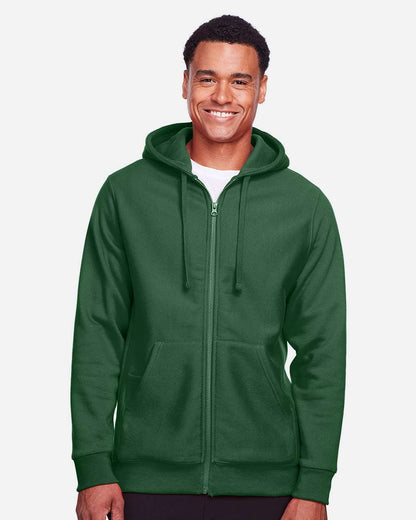 Team 365 Unisex Zone HydroSport™ Heavyweight Full-Zip Hooded Sweatshirt TT95 #colormdl_Sport Dark Green