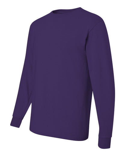 JERZEES Men's Dri-Power® Long Sleeve 50/50 T-Shirt 29LSR #color_Deep Purple