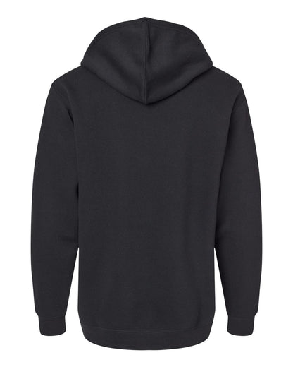 LAT Unisex Elevated Fleece Hoodie Sweatshirt 6926 #color_Black