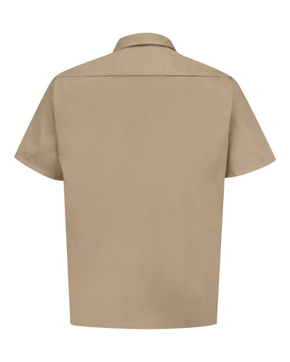 Red Kap Men's Utility Short Sleeve Work Shirt ST62 #color_Khaki