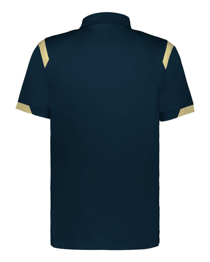 Badger Men's On the Rise Polo 3350 #color_Navy/ Vegas Gold