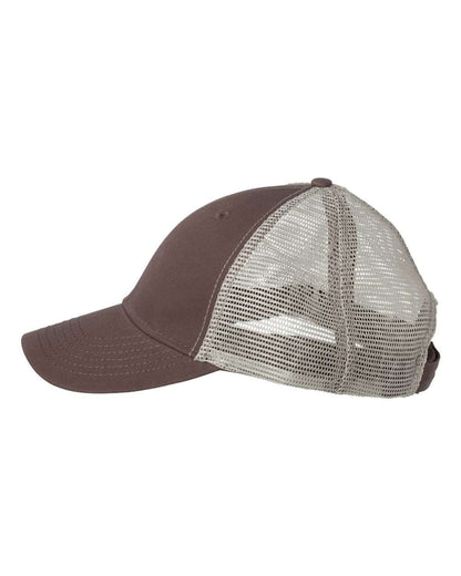 Valucap Bio-Washed Trucker Cap AH80 #color_Brown/ Khaki