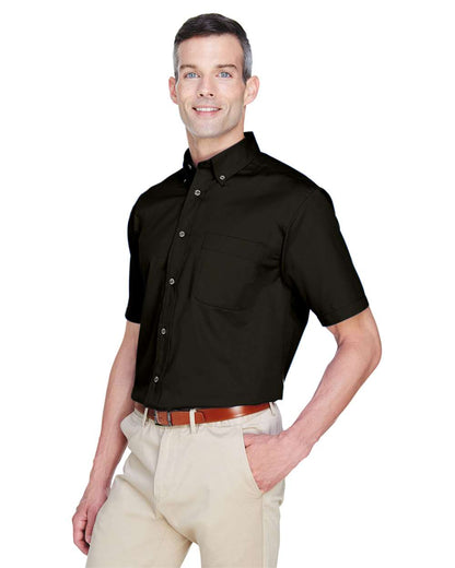 Harriton Men's Easy Blend™ Twill Dress Shirt with Stain-Release M500S #colormdl_Black