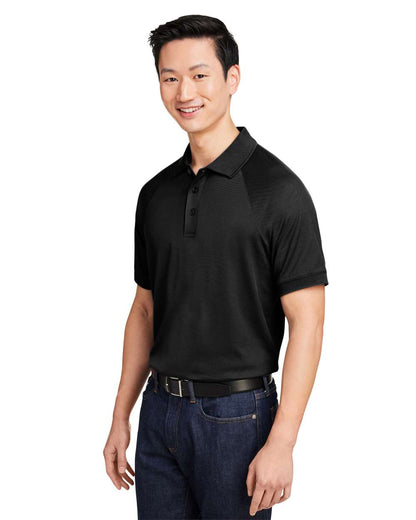 Harriton Men's Charge Snag and Soil Protect Polo M208 #colormdl_Black