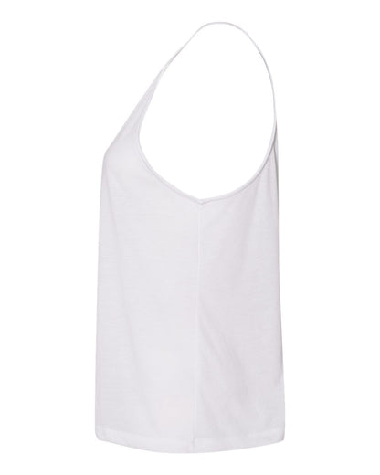 BELLA + CANVAS Women's Flowy High-Neck Tank 8809 #color_White