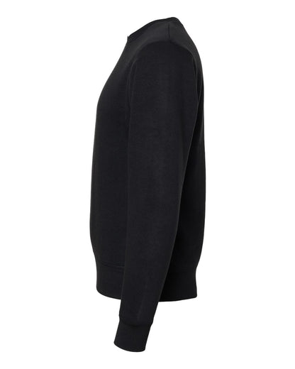 J. America Unisex Triblend Fleece Crewneck Sweatshirt 8870 #color_Black Solid