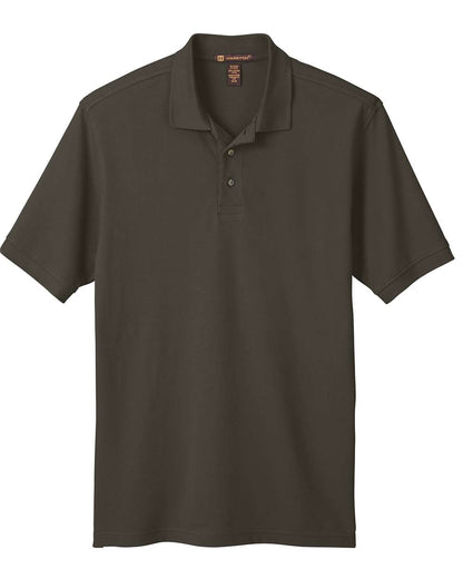 Harriton Men's Pique Polo M200 #color_Black