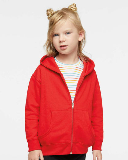 Rabbit Skins Toddler Full-Zip Fleece Hoodie Sweatshirt 3346 #colormdl_Red