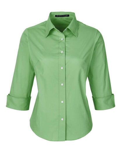 Devon & Jones Women's Perfect Fit™ Three-Quarter Sleeve Stretch Poplin Dress Shirt DP625W #color_Lime