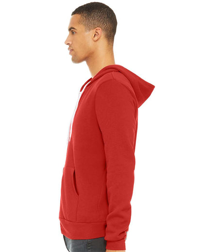 BELLA + CANVAS Sponge Fleece Full-Zip Hoodie 3739 #colormdl_Red