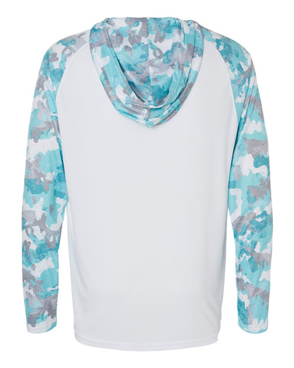 Paragon Unisex Tortuga Extreme Performance Hooded T-Shirt 240 #color_White/ Aqua Camo