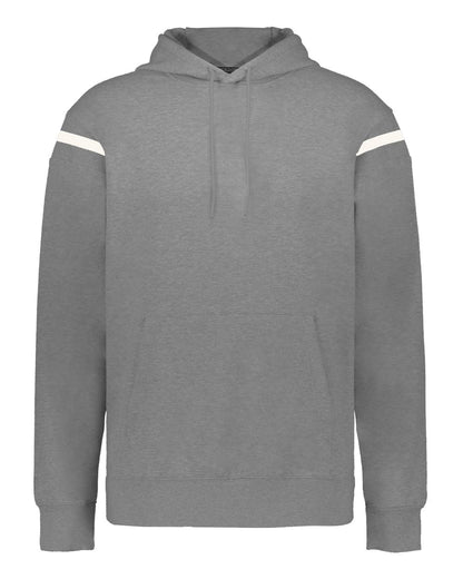 Holloway Unisex Heritage Prep Hooded Sweatshirt 223526 #color_Athletic Heather/ Vanilla